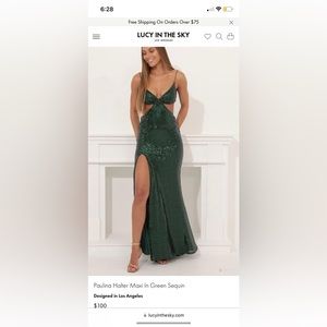 Green sequin dress